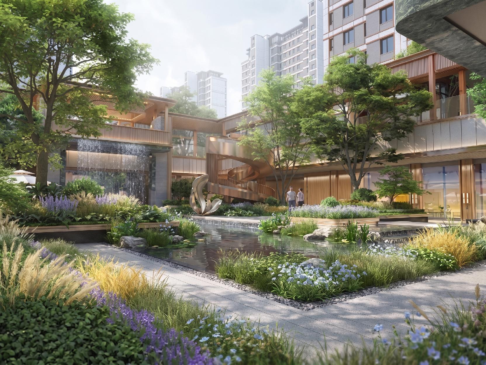 Keep the same aspect ratio, the same architectural space, and the same building form.
Create a realistic archi